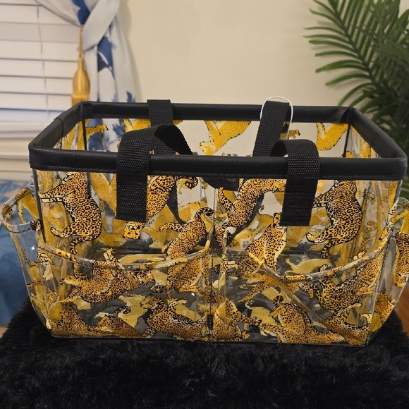 Other - Leopard Print Transparent  BathTote Bag Caddy
